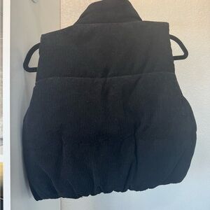 Black Corduroy Puffer Vest